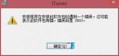 重装系统后安装itunes提示错误码是2503咋办