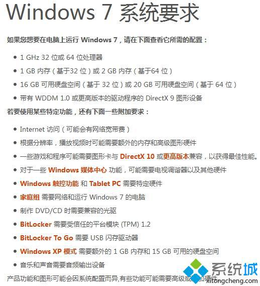 安装win7最低配置要求 安装win7需要什么硬件配置