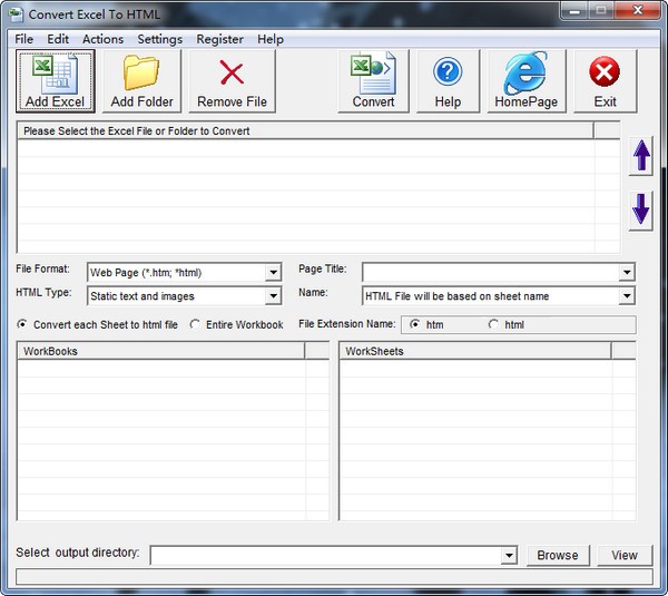 Convert Excel to HTML(Excel转HTML工具)