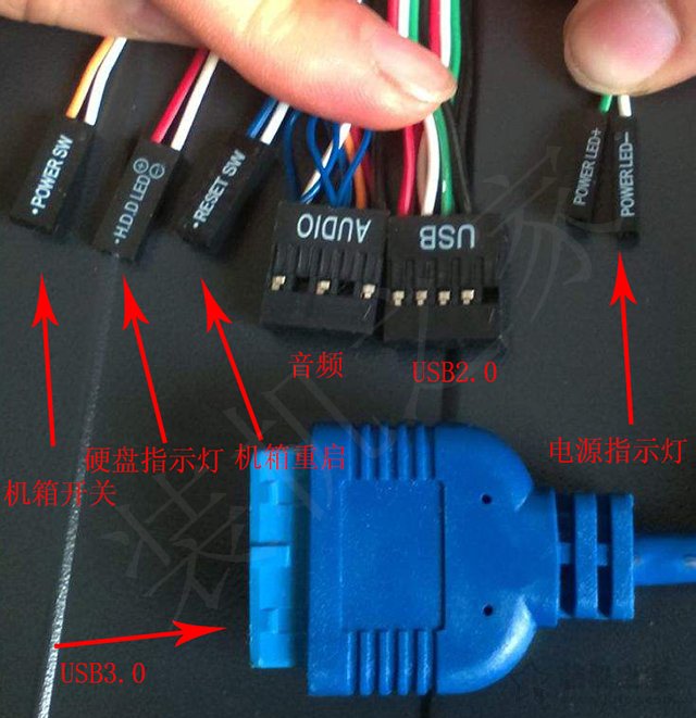 power sw reset sw power led hdd led电脑主板跳线怎么接