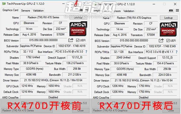 RX470D显卡开核测试：性能暴增 附RX470D开核教程