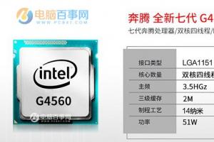 Intel七代奔腾G4560处理器发售：支持超线程