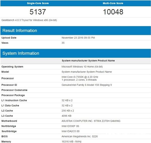 Intel七代Kaby Lake酷睿i3厉害了 超频后单核秒杀i5