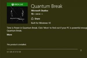 Win10 DX12《量子破碎》补丁简直疯了 大小达27GB