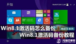 Win8.1激活码怎么备份 Win8.1激活码备份教程