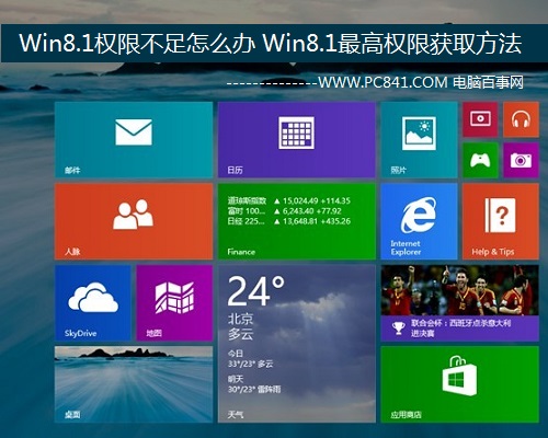 Win8.1权限不足怎么办 Win8.1最高权限获取方法