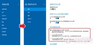 Windows 8.1系统中如何开启或者关闭Bing在线搜索