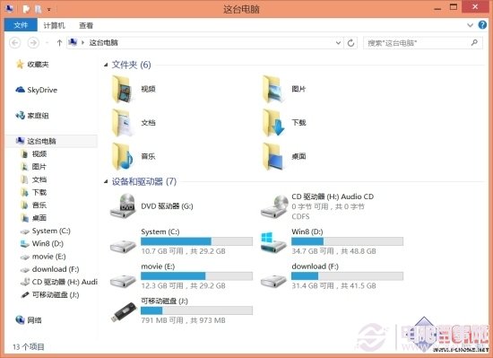 U盘与Win8.1设备和驱动器如何分开显示？