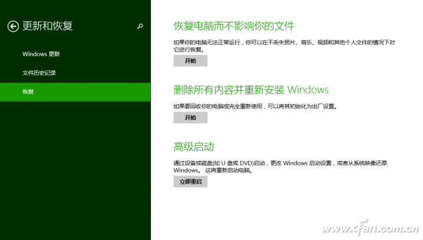 Win 8.1：应用程序显示无法安装解决教程 系统还原或系统恢复