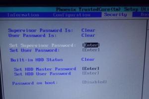 笔记本硬盘HDD User密码password怎么清除？电脑硬盘